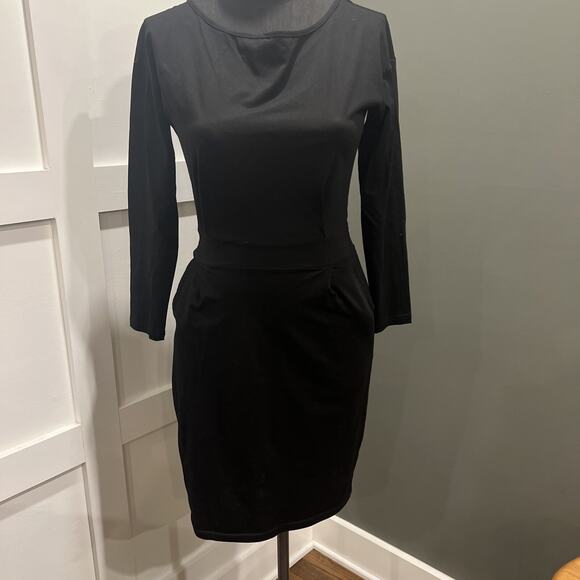Pretty Garden Black Dress Sz Small, Business, Classic, POCKETS - Picture 2 of 8